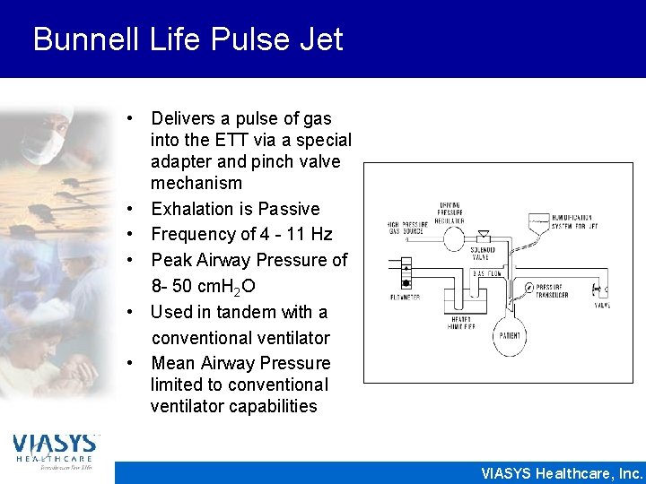 Bunnell Life Pulse Jet • Delivers a pulse of gas into the ETT via