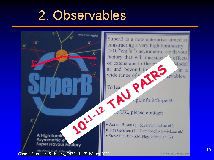 2. Observables + - 2 1 1 1 U A T S R I
