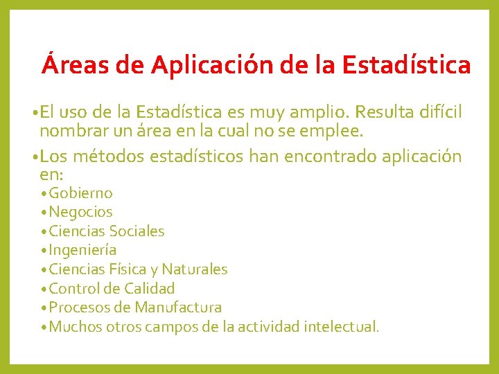 CONCEPTO DE ESTADSTICA Y TABLAS DE FRECUENCIA 2020