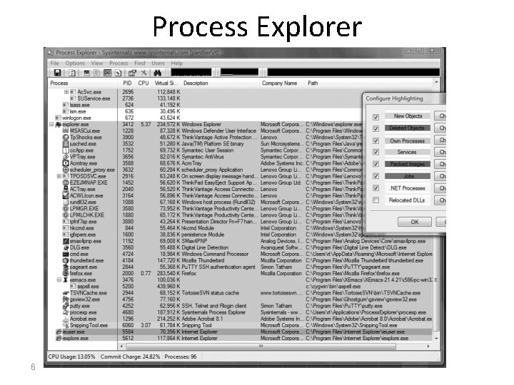 Process Explorer 6  Process Explorer 6
