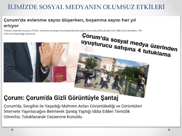 İLİMİZDE SOSYAL MEDYANIN OLUMSUZ ETKİLERİ 