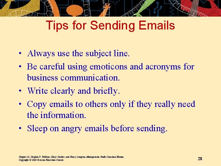 Tips for Sending Emails • Always use the subject line. • Be careful using