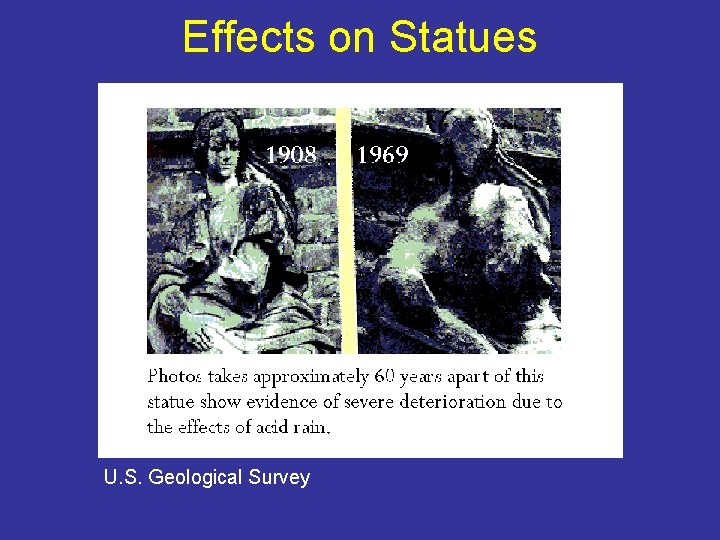 Effects on Statues U. S. Geological Survey 