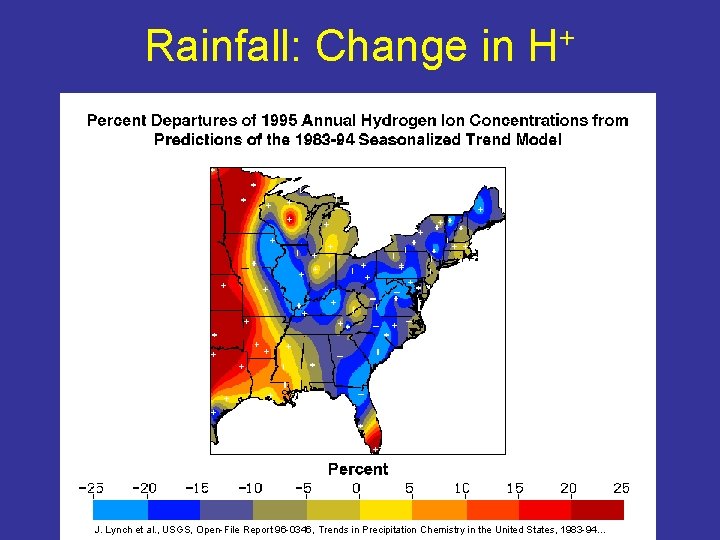Rainfall: Change in H+ J. Lynch et al. , USGS, Open-File Report 96 -0346,