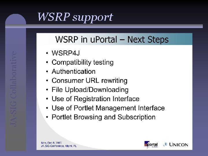 JA-SIG Collaborative WSRP support 