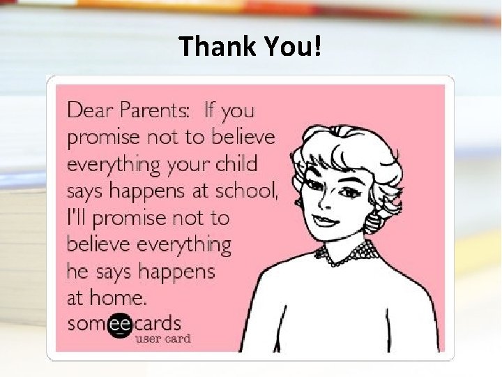 Thank You! Thank You!