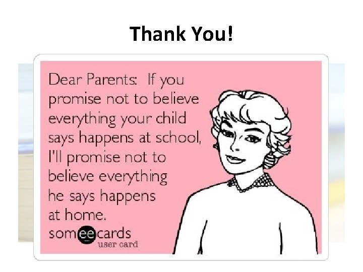 Thank You! Thank You!