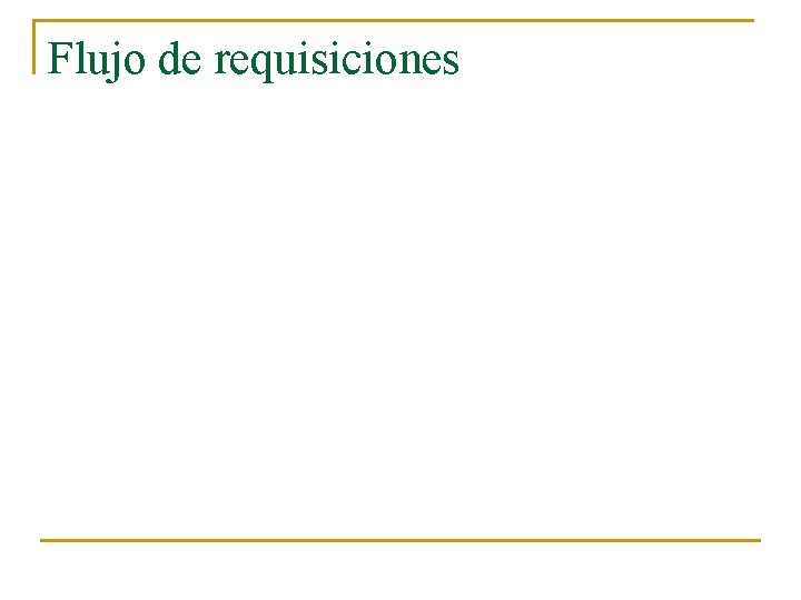 Flujo de requisiciones Flujo de requisiciones
