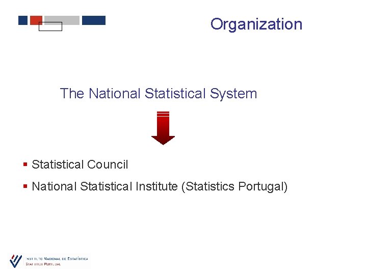 Organization The National Statistical System § Statistical Council § National Statistical Institute (Statistics Portugal)