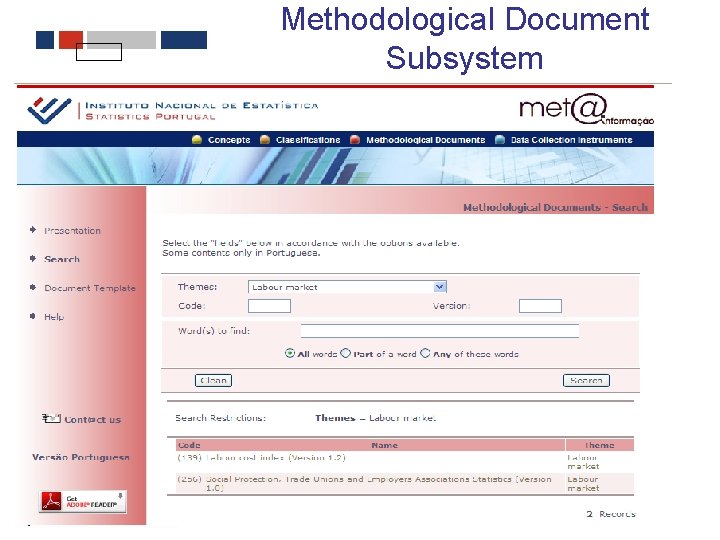 Methodological Document Subsystem 