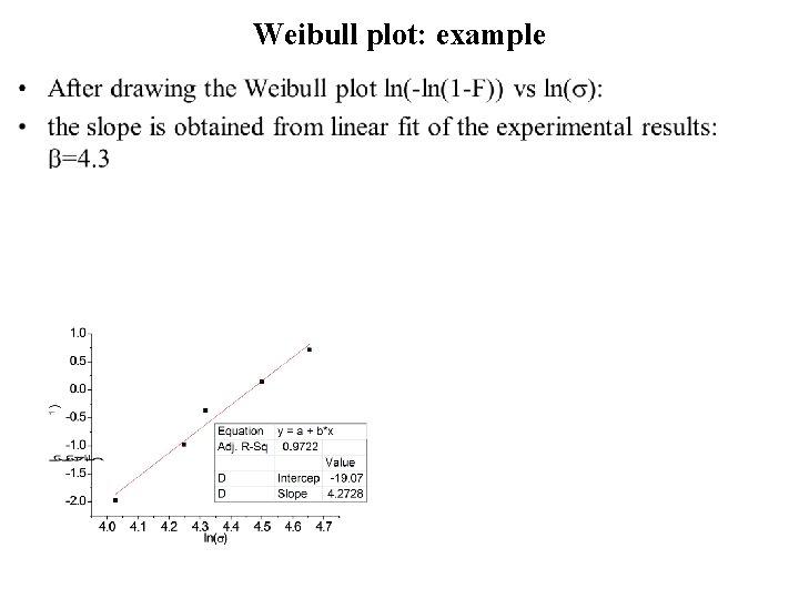 Weibull plot: example • 