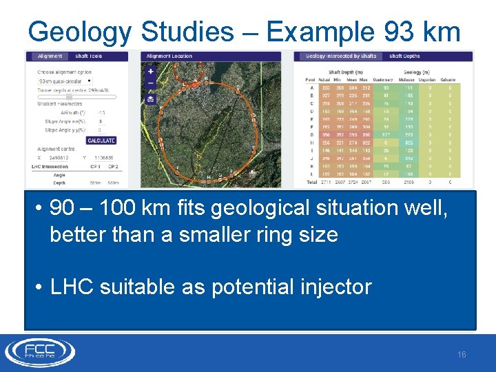 Geology Studies – Example 93 km • 90 – 100 km fits geological situation