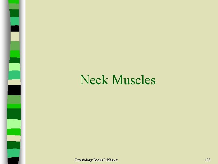 Neck Muscles Kinesiology Books Publisher 108 