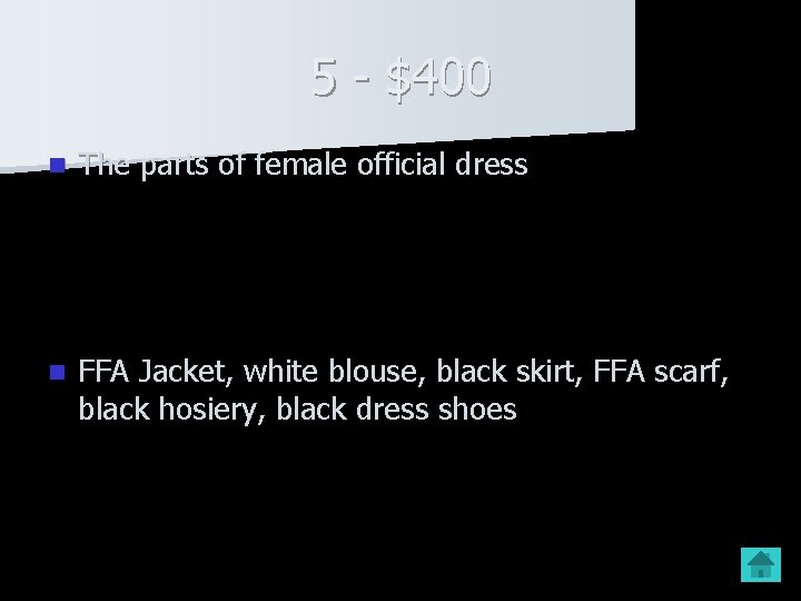 5 - $400 n The parts of female official dress n FFA Jacket, white