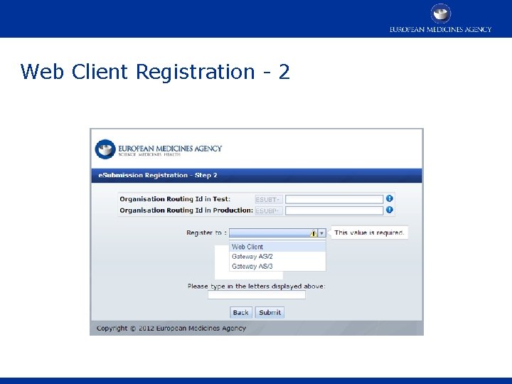 Web Client Registration - 2 