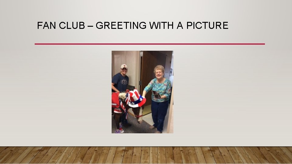 FAN CLUB – GREETING WITH A PICTURE 