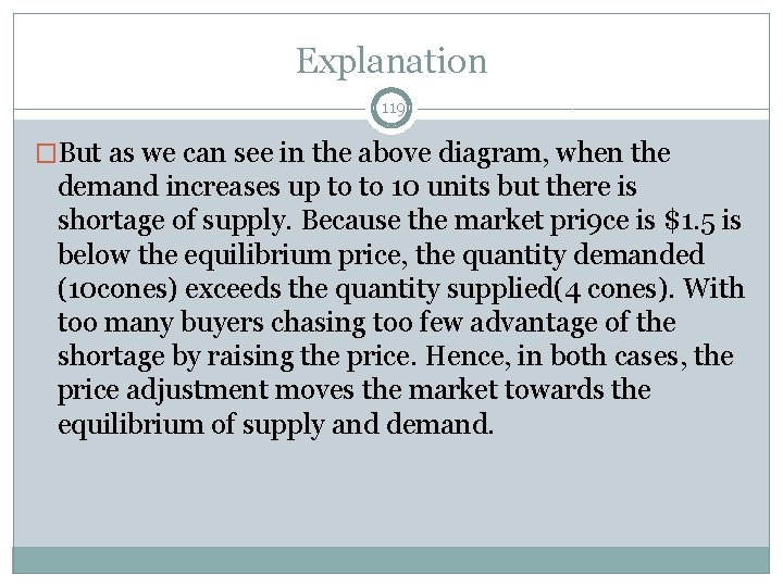 Explanation 119 �But as we can see in the above diagram, when the demand