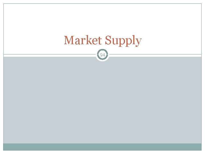 Market Supply 94 