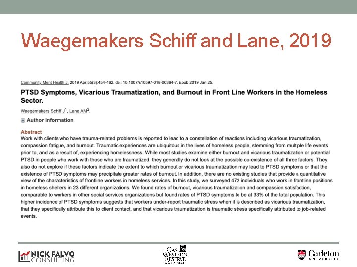 Waegemakers Schiff and Lane, 2019 