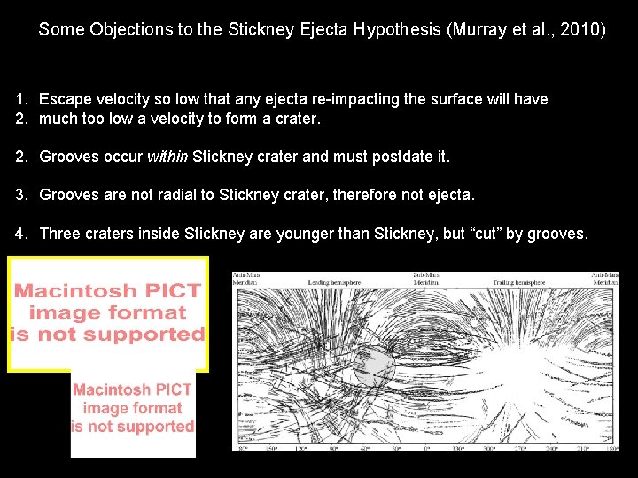 Some Objections to the Stickney Ejecta Hypothesis (Murray et al. , 2010) 1. Escape