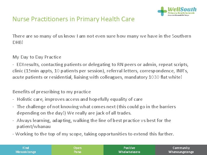 Nurse Practitioners in Primary Health Care There are so many of us know I