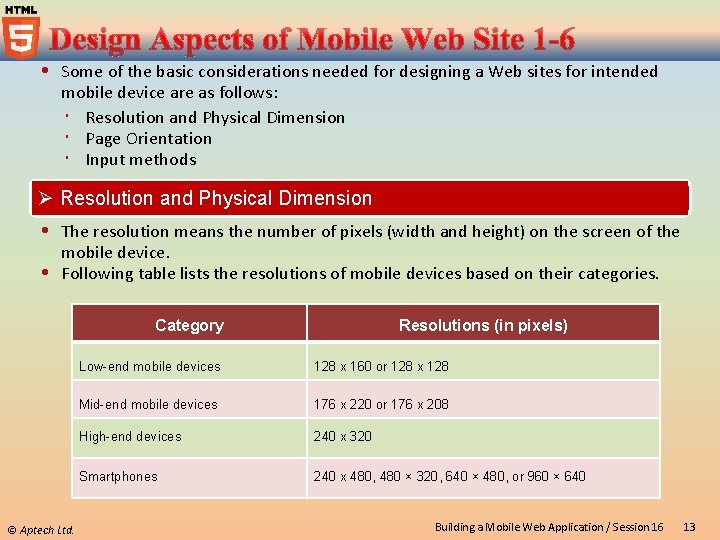  Some of the basic considerations needed for designing a Web sites for intended