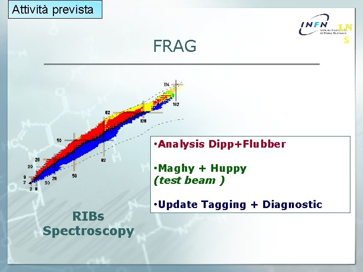 Attività prevista FRAG • Analysis Dipp+Flubber • Maghy + Huppy (test beam ) RIBs