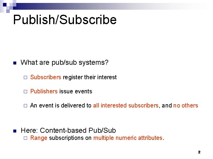 SUB2 SUB SelfOrganizing Collaborative Contentbased PubSub Spyros Voulgaris image.