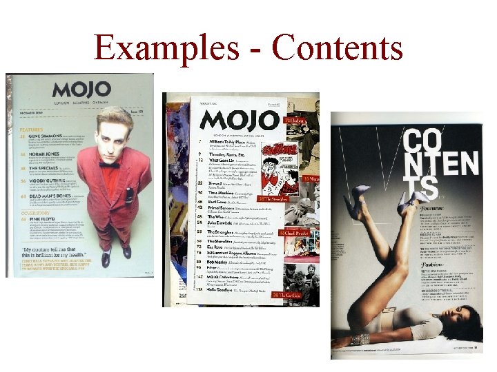 Examples - Contents 