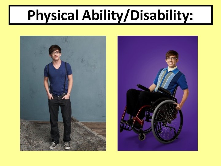 Physical Ability/Disability: Physical Ability/Disability: