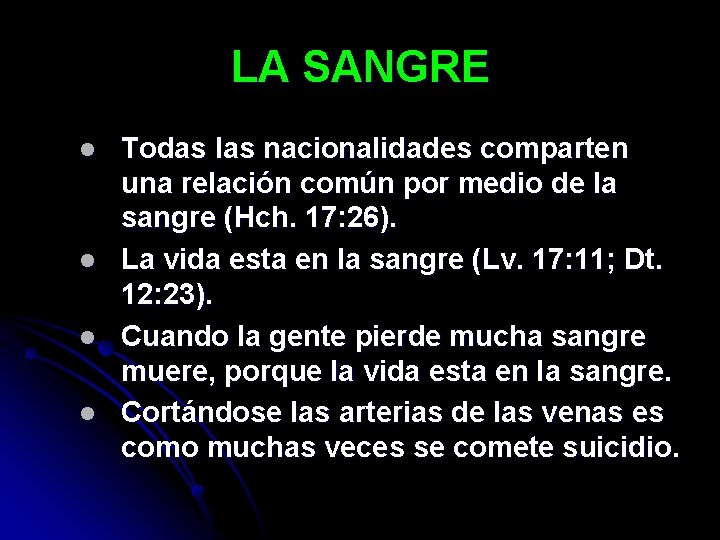 LA SANGRE l l Todas las nacionalidades comparten una relación común por medio de