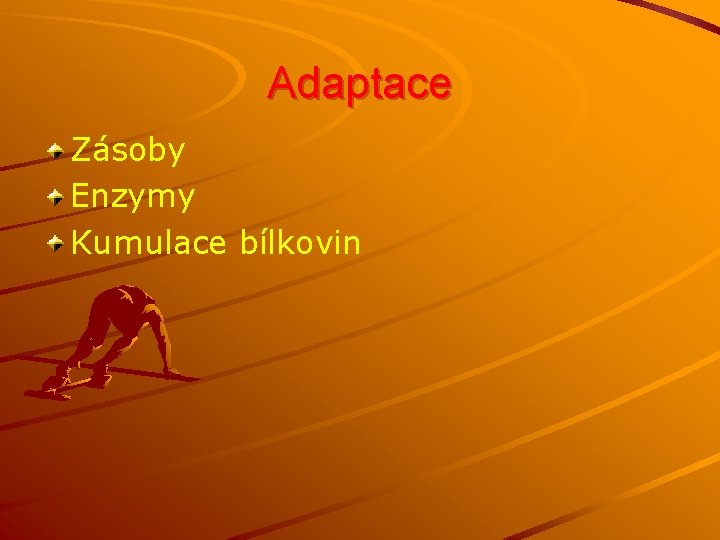 Adaptace Zásoby Enzymy Kumulace bílkovin 