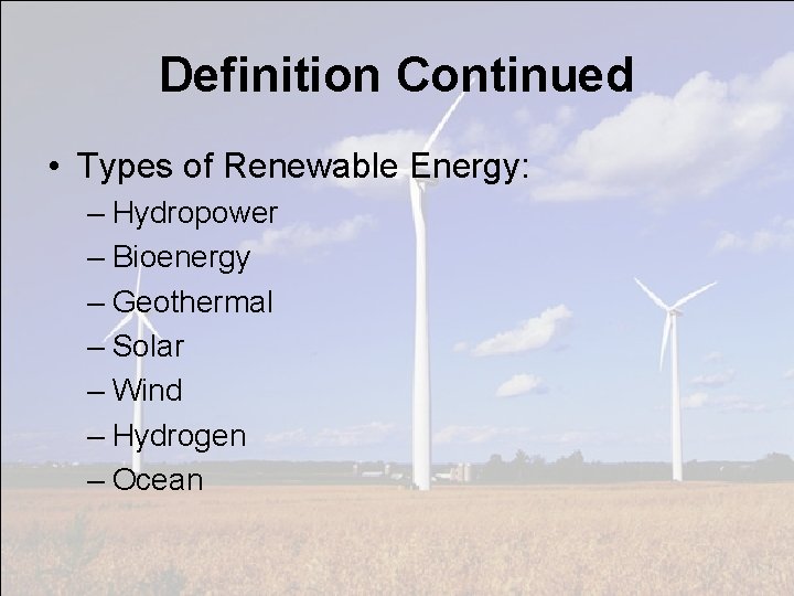 Renewable Energy Mary Robinson Outline Definition History Usage