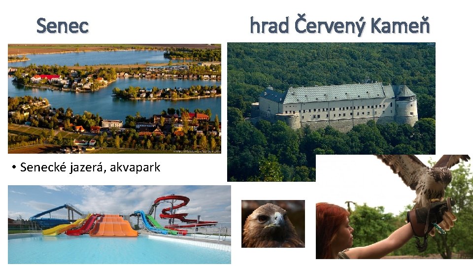 Senec • Senecké jazerá, akvapark hrad Červený Kameň 