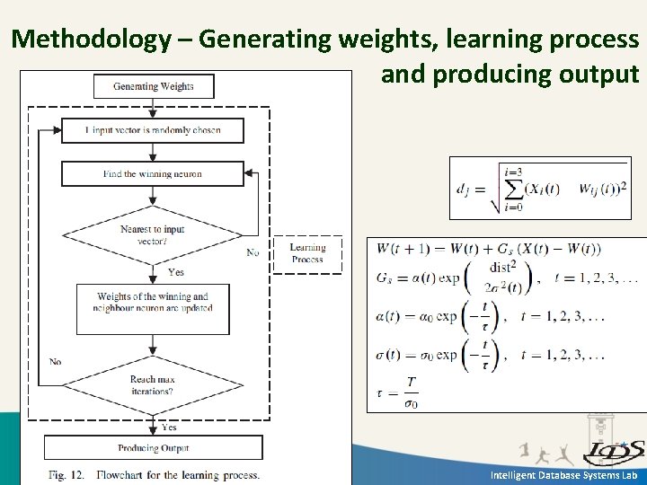 Methodology – Generating weights, learning process and producing output Intelligent Database Systems Lab 