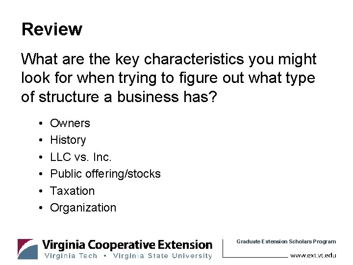 Review What are the key characteristics you might look for when trying to figure