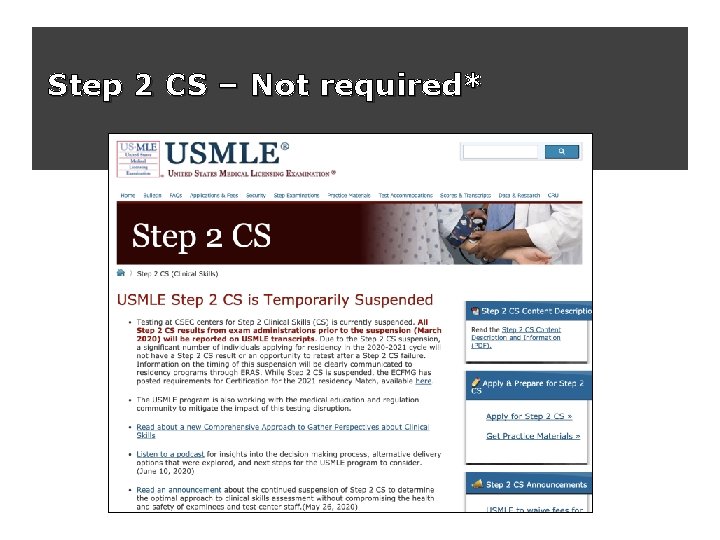Step 2 CS – Not required* 