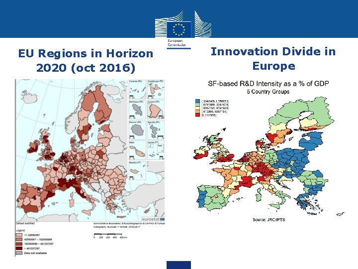 EU Regions in Horizon 2020 (oct 2016) Innovation Divide in Europe 