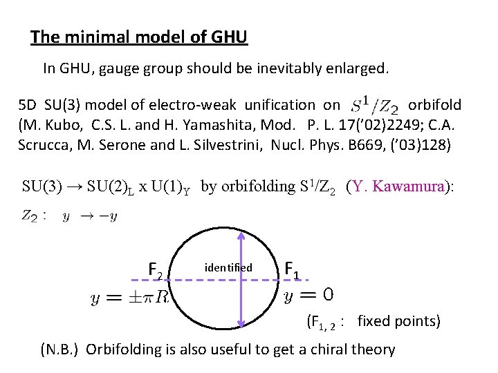 The minimal model of GHU In GHU, gauge group should be inevitably enlarged. 5