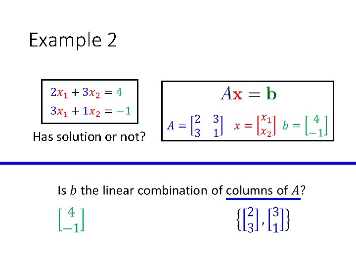 Example 2 Has solution or not? 