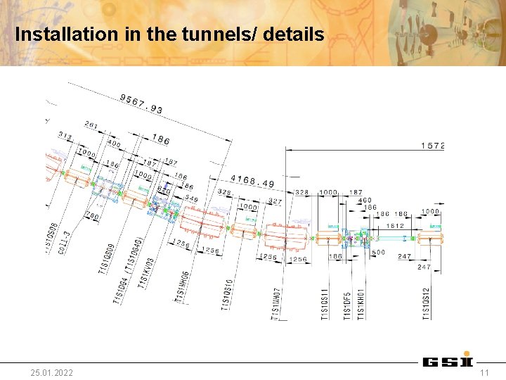 Installation in the tunnels/ details 25. 01. 2022 11 