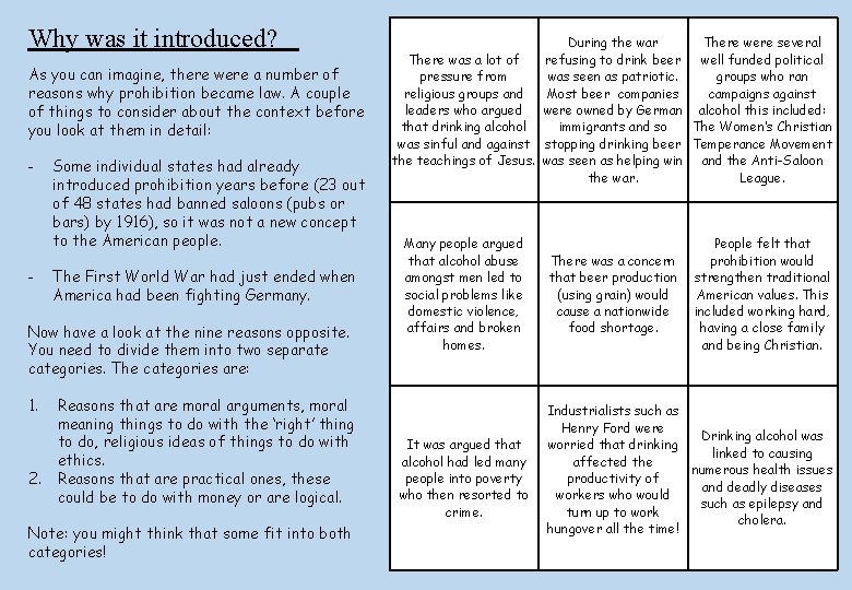 Why was it introduced? As you can imagine, there were a number of reasons