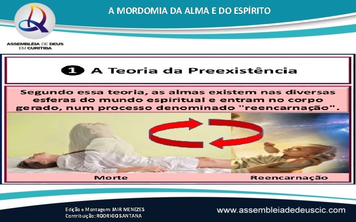 A MORDOMIA DA ALMA E DO ESPÍRITO Edição e Montagem: JAIR MENEZES Contribuição: RODRIGO