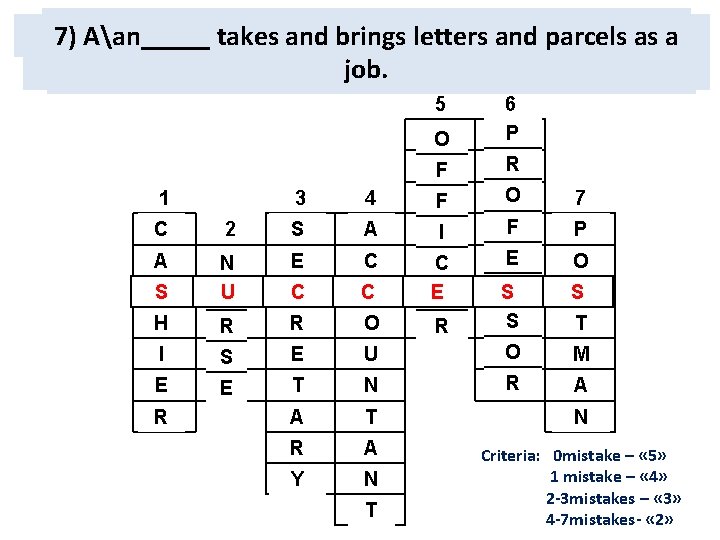 4) • 5) 6) Someone A who teacher who ofcash can the count highest