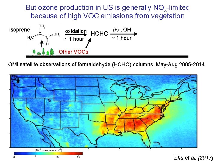 But ozone production in US is generally NOx-limited because of high VOC emissions from