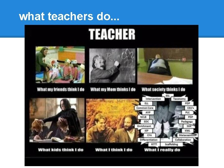 what teachers do. . . 