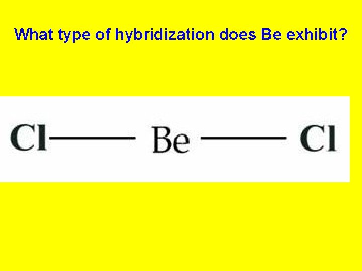 What type of hybridization does Be exhibit? 