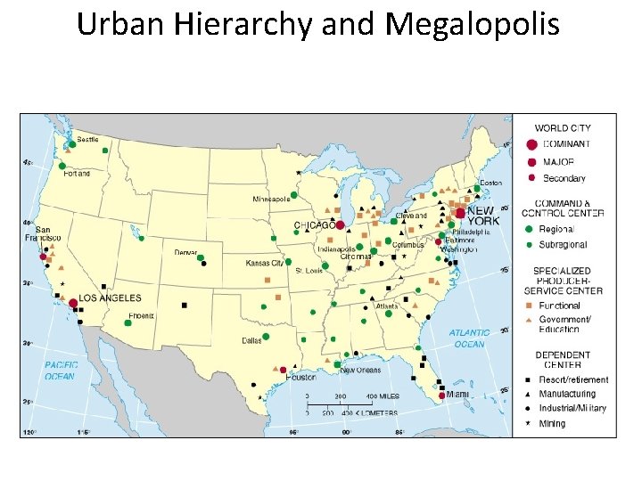 Urban Hierarchy and Megalopolis 
