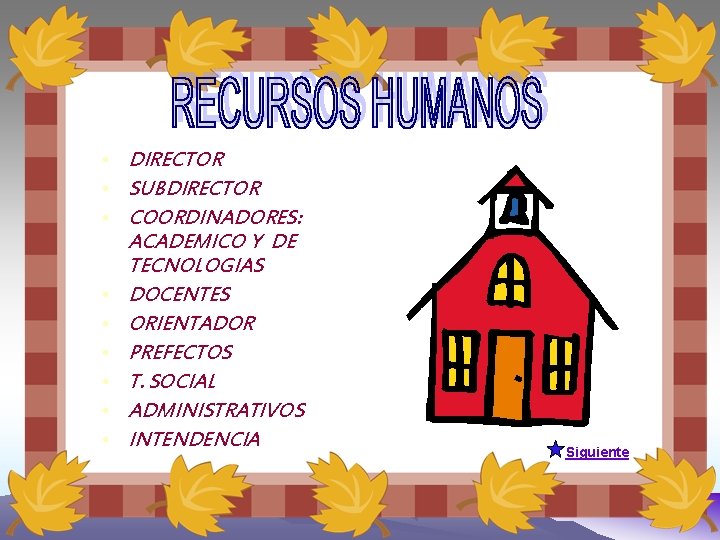  • DIRECTOR • SUBDIRECTOR • COORDINADORES: ACADEMICO Y DE TECNOLOGIAS • DOCENTES •