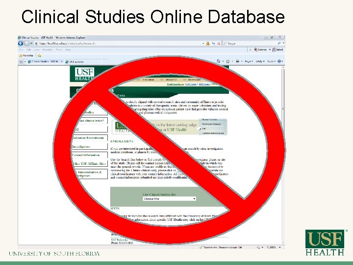 Clinical Studies Online Database 